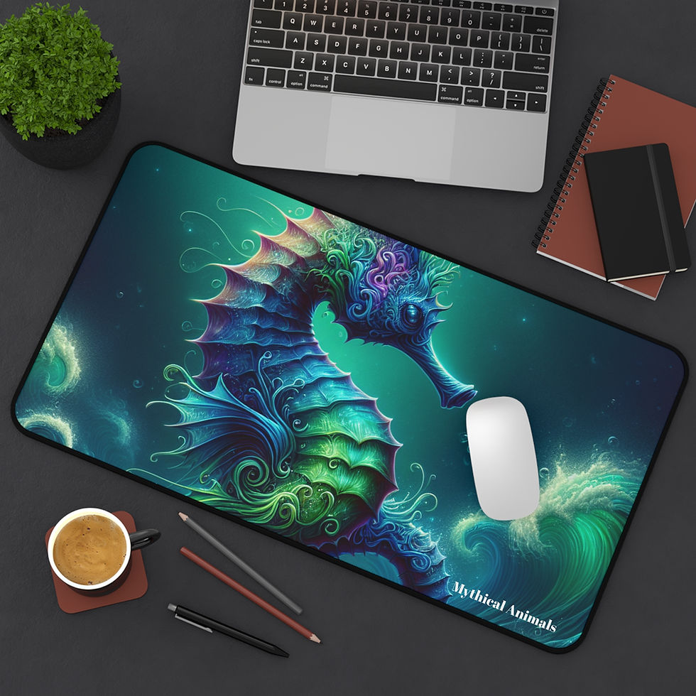 Thumbnail: Sea Horse Desk Mat - Ocean Mouse Pad