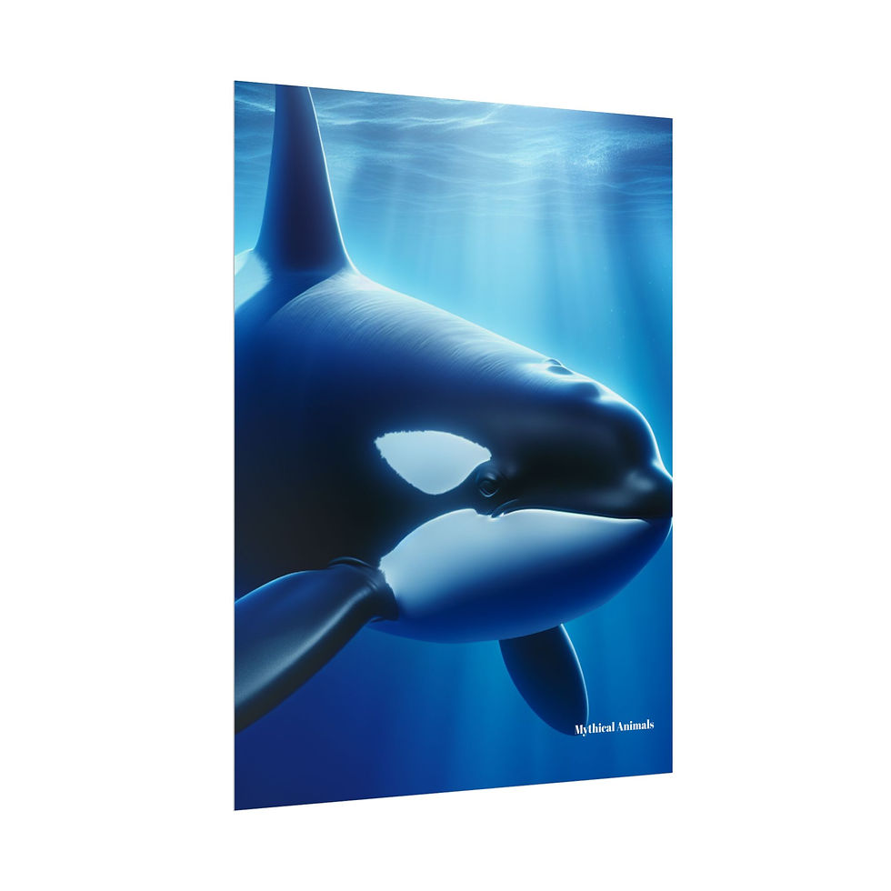 Thumbnail: Orca Whale Rolled Posters, Wall Art, Ocean Decor, Nautical Art, Animal Poster