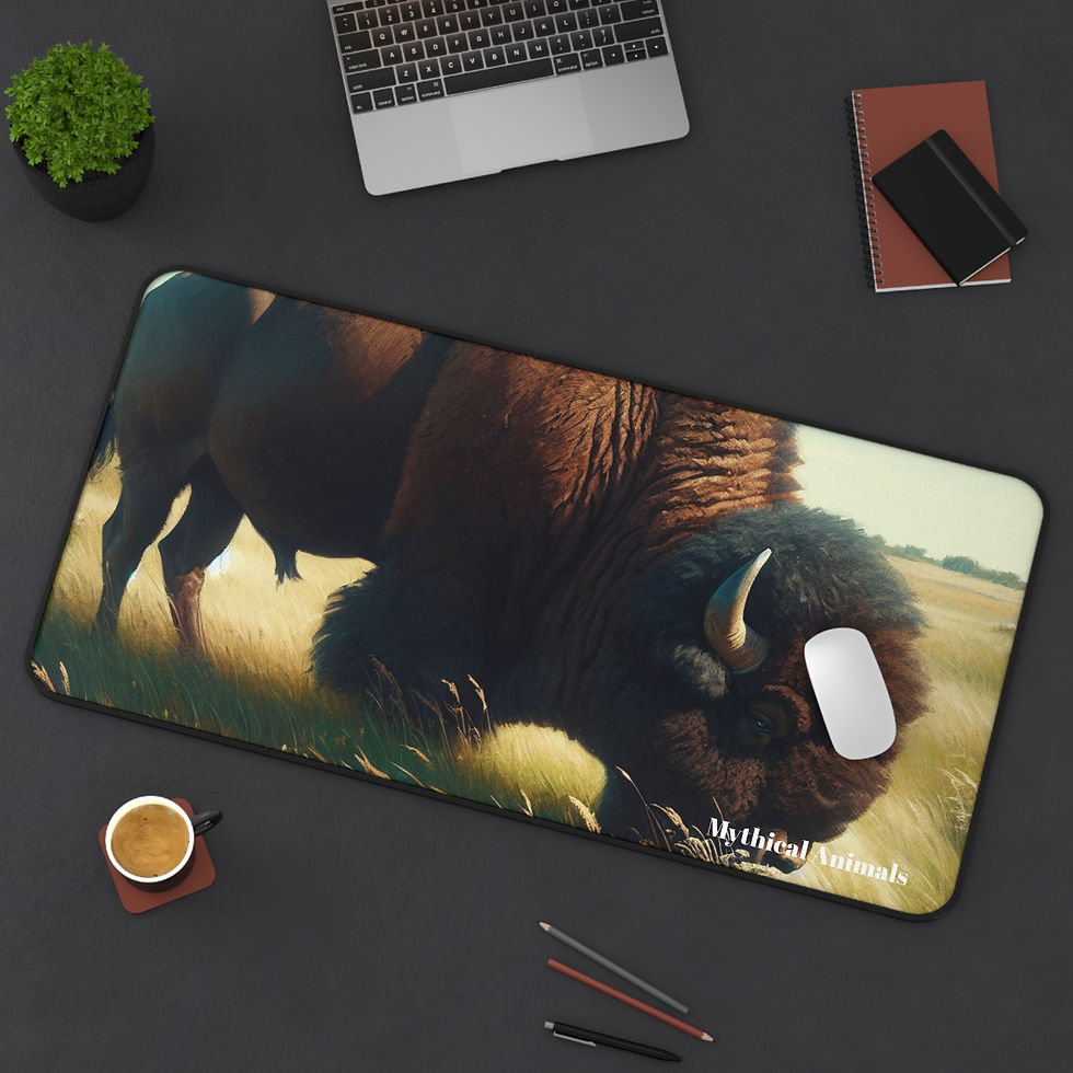 Thumbnail: Desk Mat Bison Grazing 