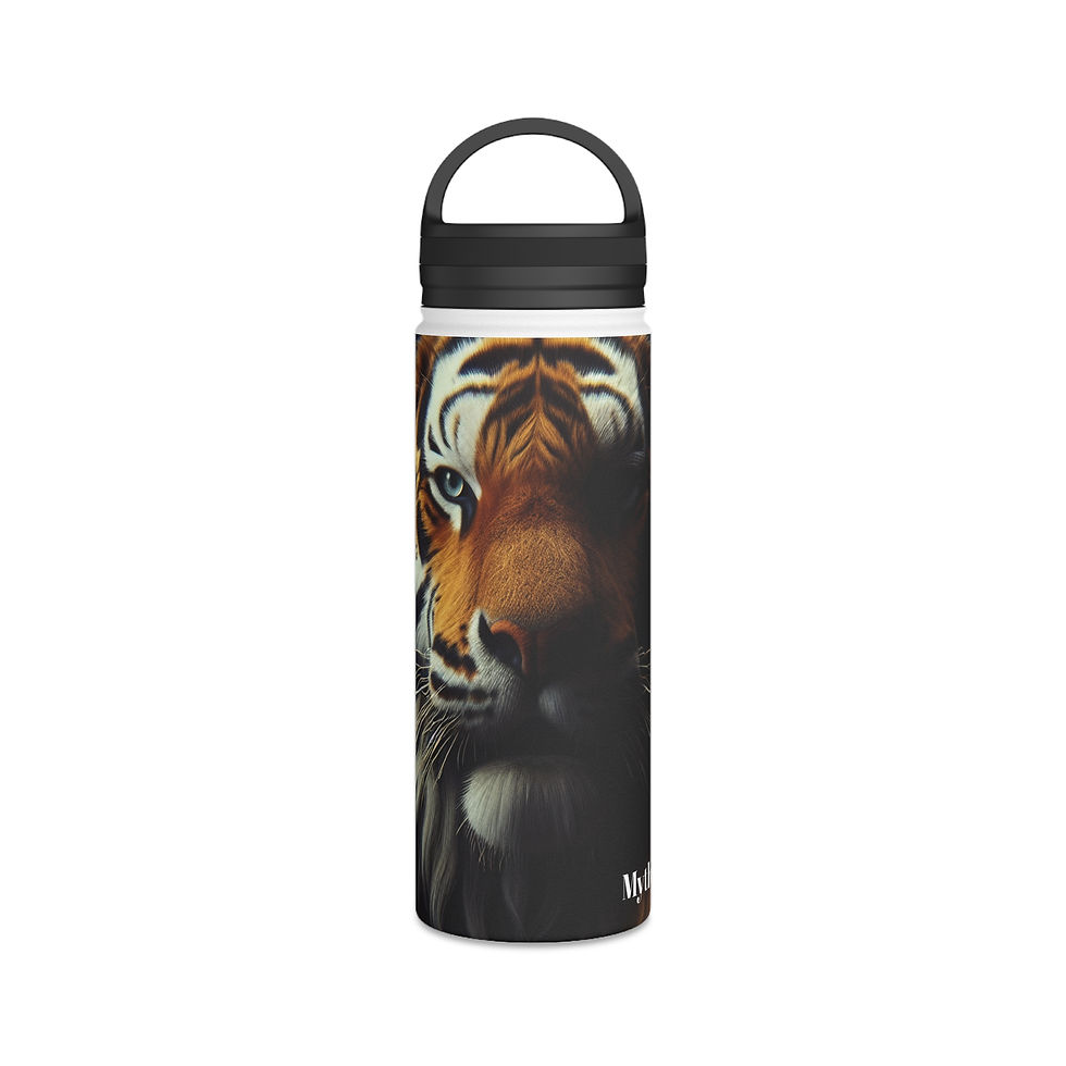 Thumbnail: Tiger Stainless Steel Water Bottle -Travel Mug, Wildlife, Outdoor Hydration