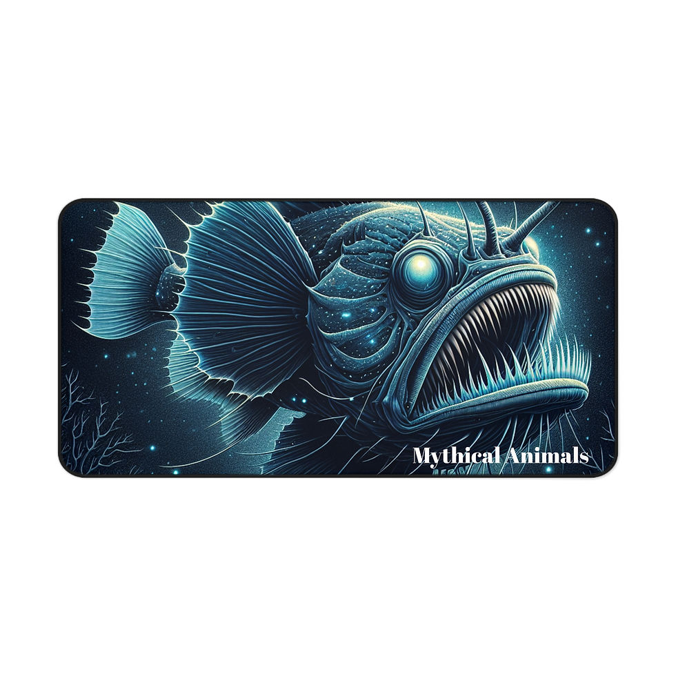 Thumbnail: Mythical Animals Desk Mat - Anglerfish Ocean Mouse Pad