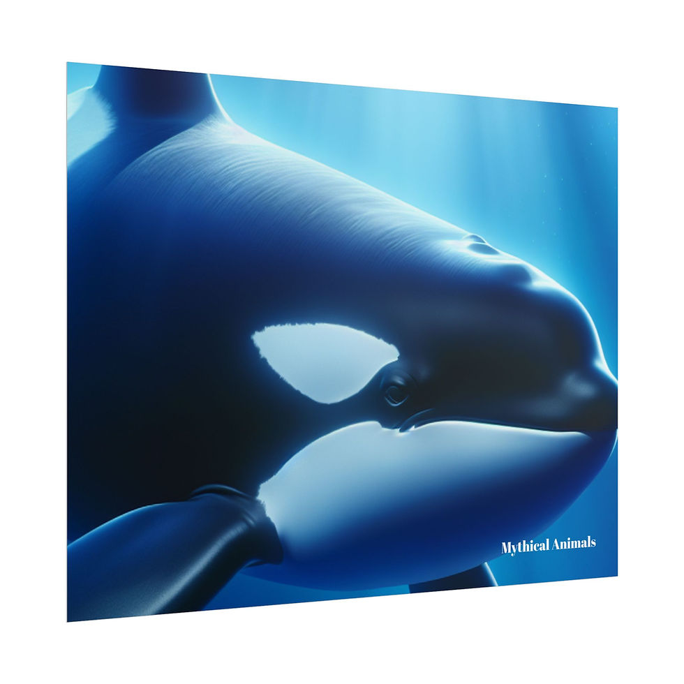 Thumbnail: Orca Whale Rolled Posters, Wall Art, Ocean Decor, Nautical Art, Animal Poster
