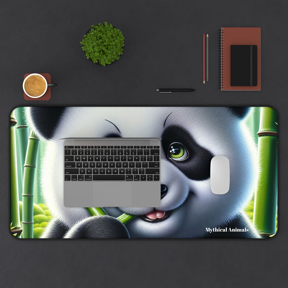 Thumbnail: Cute Panda Desk Mat for Home Office