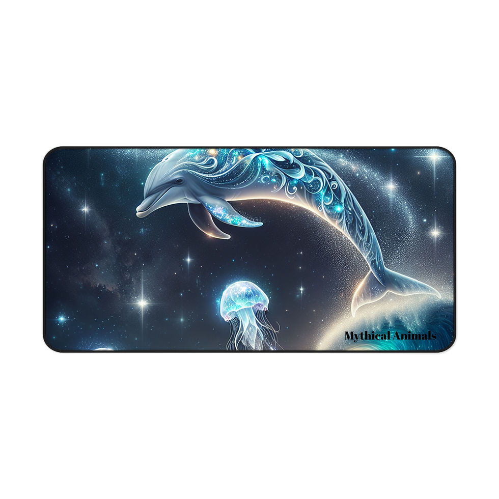 Thumbnail: Dolphin Desk Mat - Oceanic Dolphin Fantasy Mousepad