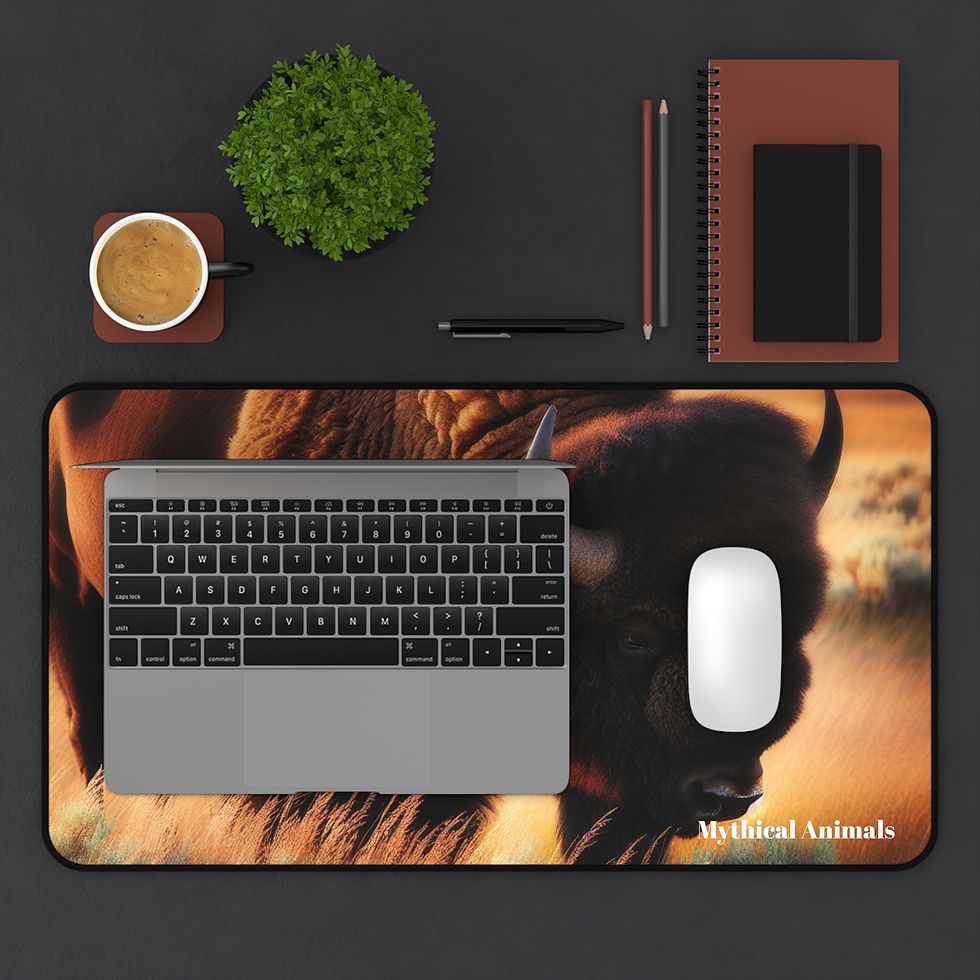 Thumbnail: Desk Mat - Bison Grazing Design