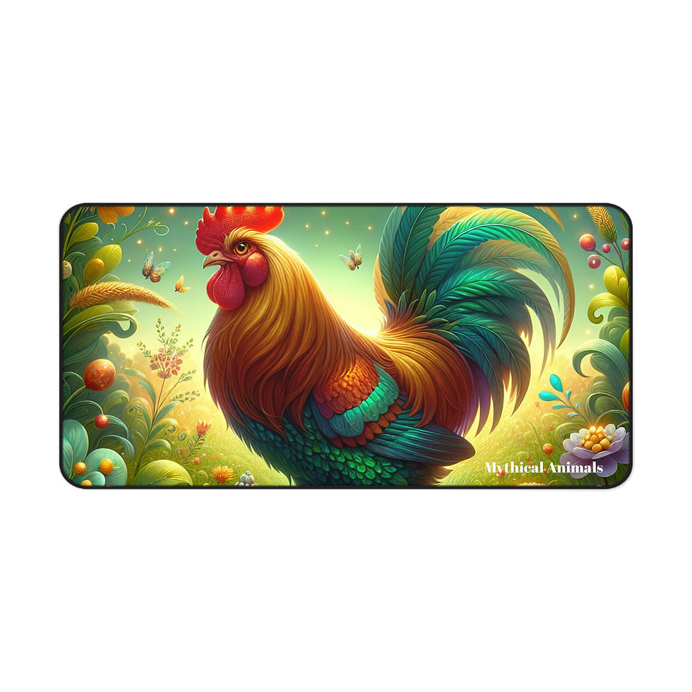 Thumbnail: Rooster Desk Mat -Animal Design- Rooster Mouse Pad