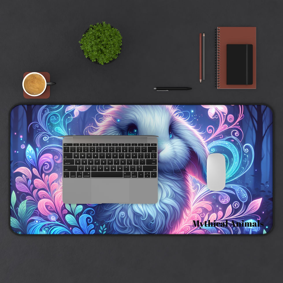 Thumbnail: Desk Mat - Enchanted Bunny Design for Fantasy Lovers