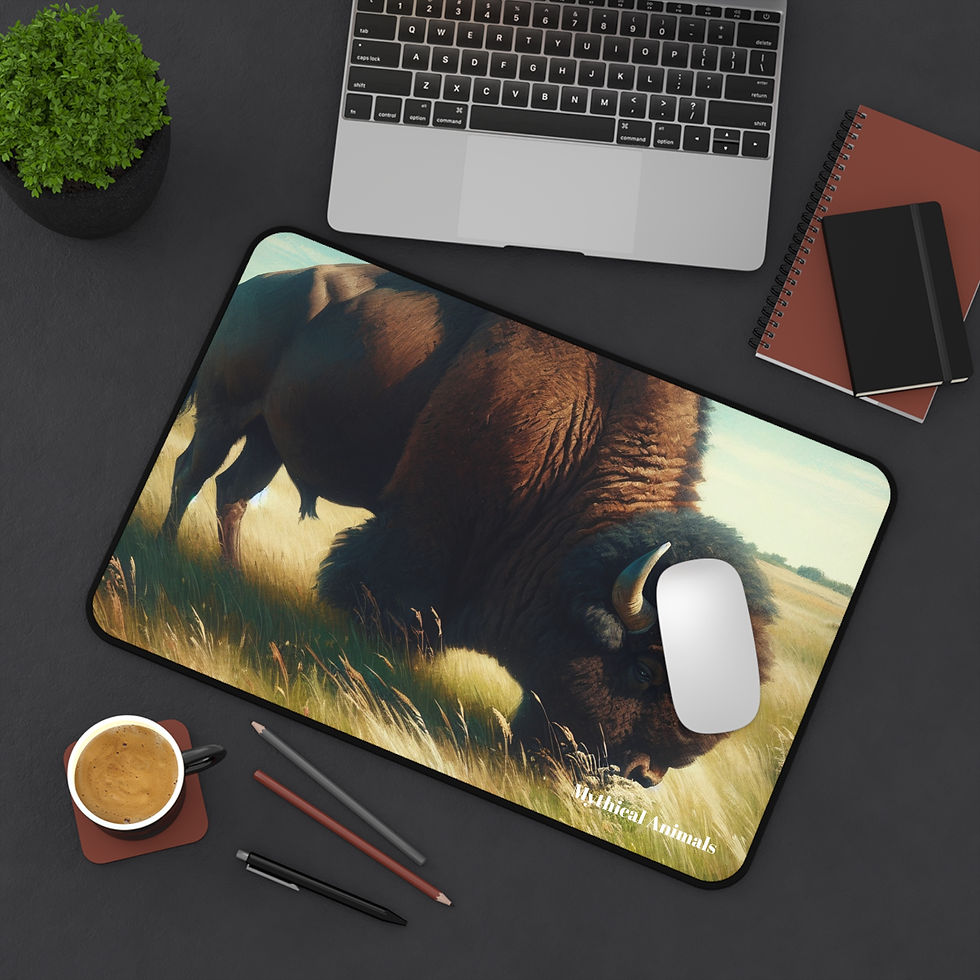 Thumbnail: Desk Mat Bison Grazing 