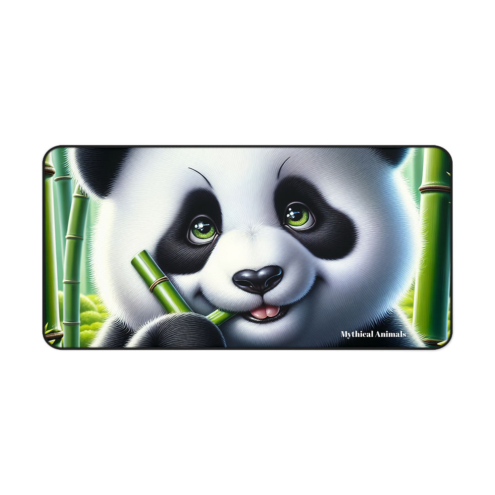 Thumbnail: Cute Panda Desk Mat for Home Office