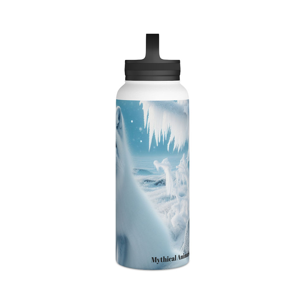 Thumbnail: Arctic Fox Water Bottle, Insulated Drink ContainerStainless Steel Tumbler