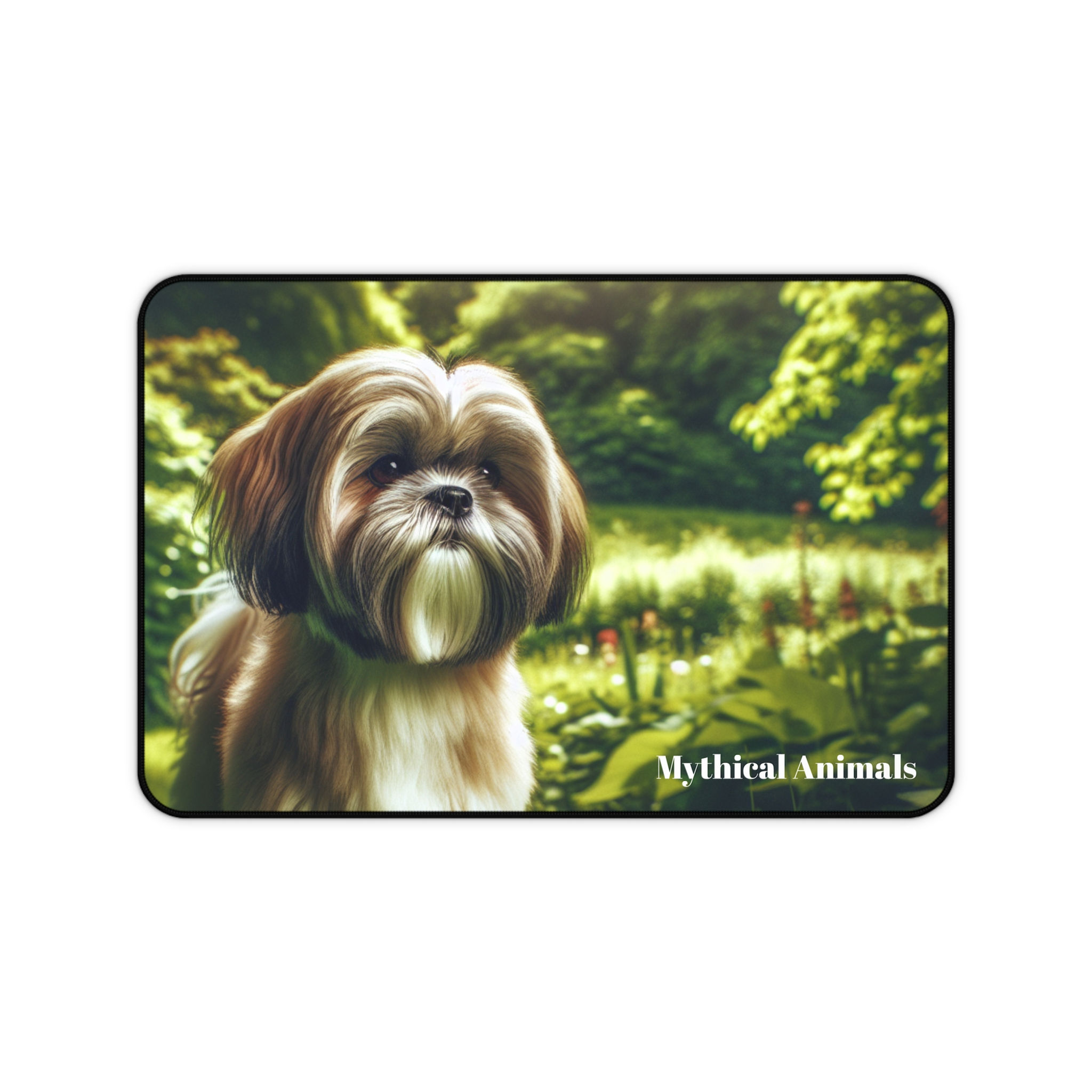 Desk Mat, Natural Shih Tzu Dog Print, Non-Slip Desk Pad
