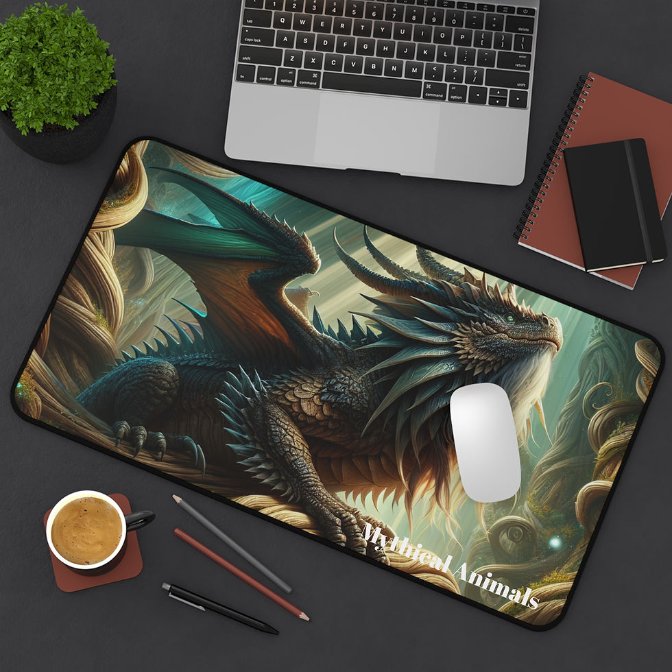 Thumbnail: Mythical Animals Desk Mat - Legendary Bearded Dragon