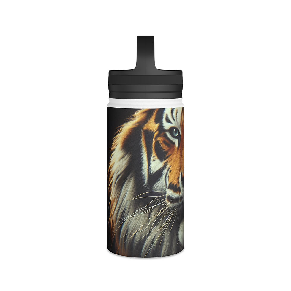 Thumbnail: Tiger Stainless Steel Water Bottle -Travel Mug, Wildlife, Outdoor Hydration