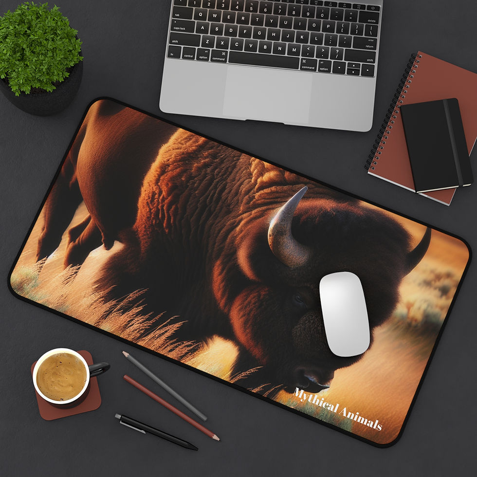 Thumbnail: Desk Mat - Bison Grazing Design