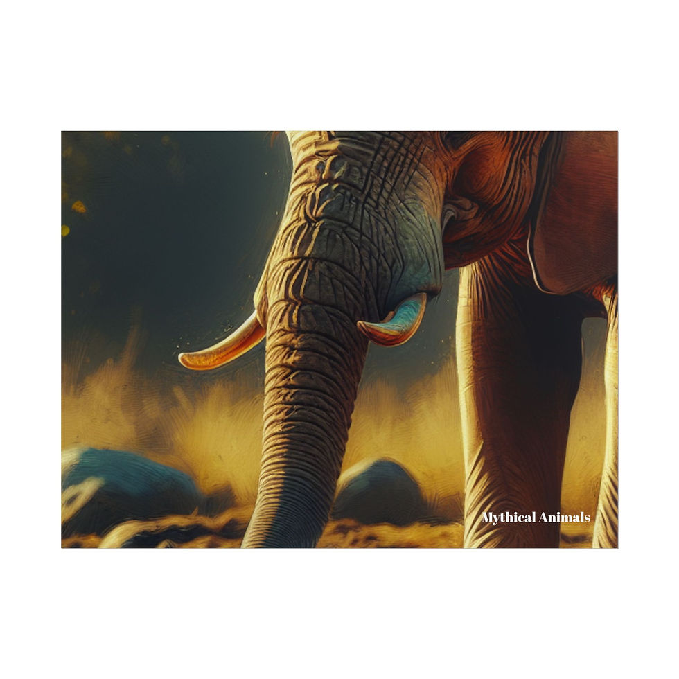 Thumbnail: Elephant Art Poster | Nature Decor | Elephant Riverside