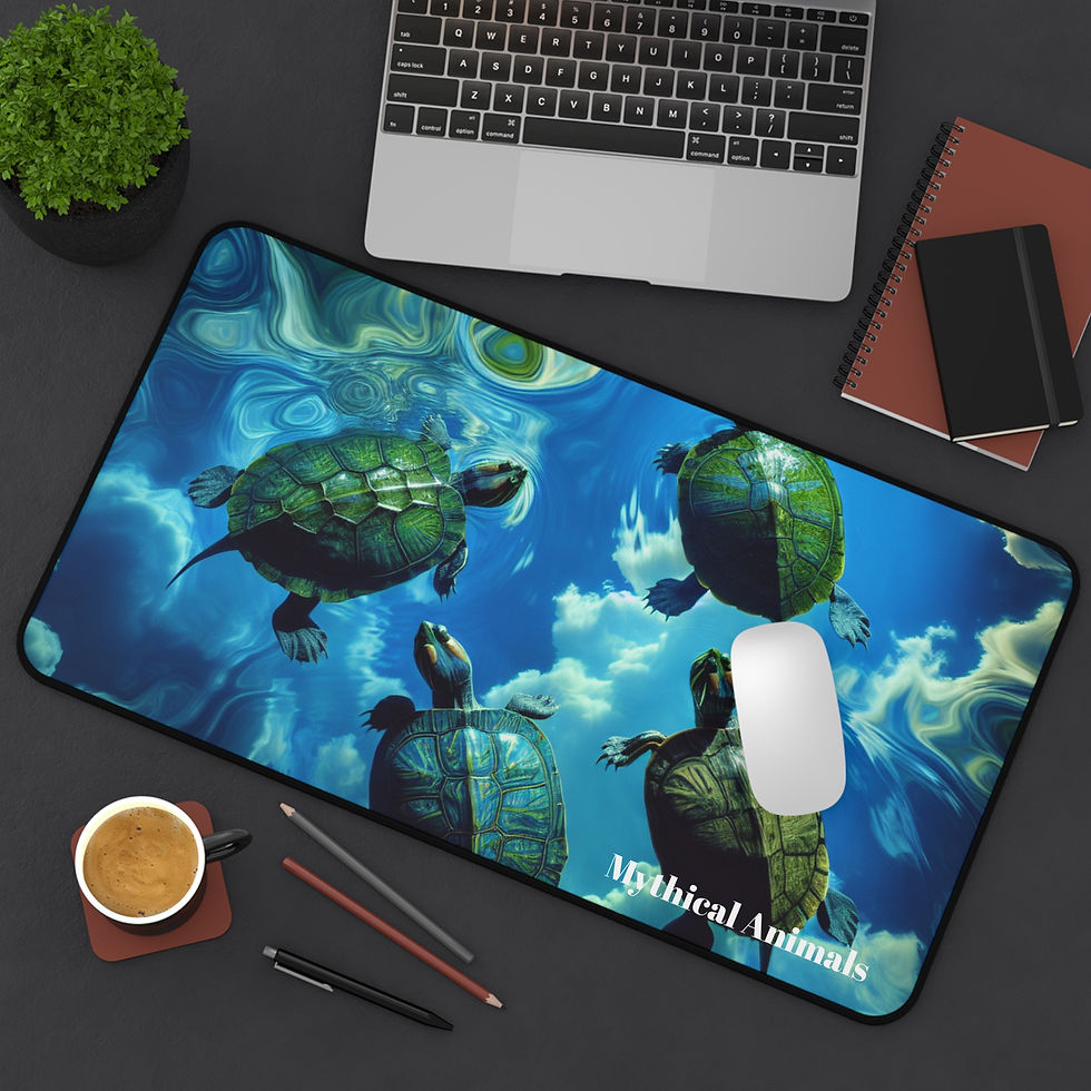 Thumbnail: Desk Mat, Cute Turtle Desk Pad, Office Mouse Pad, Gaming Mat, Mouse Pad
