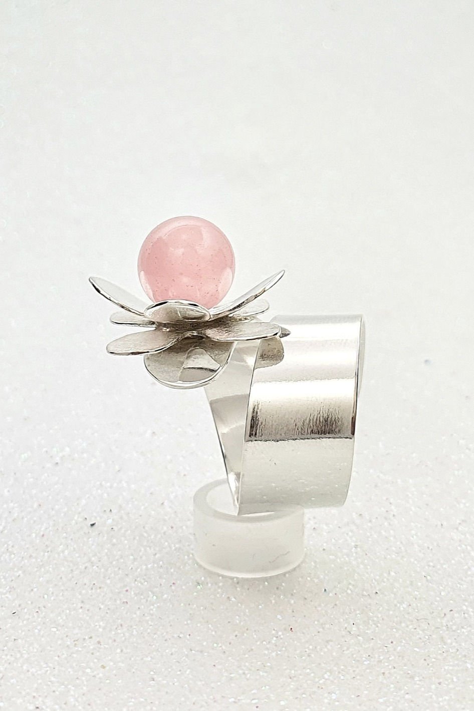Miniatura: Anillo Flor de Loto Cuarzo Rosa