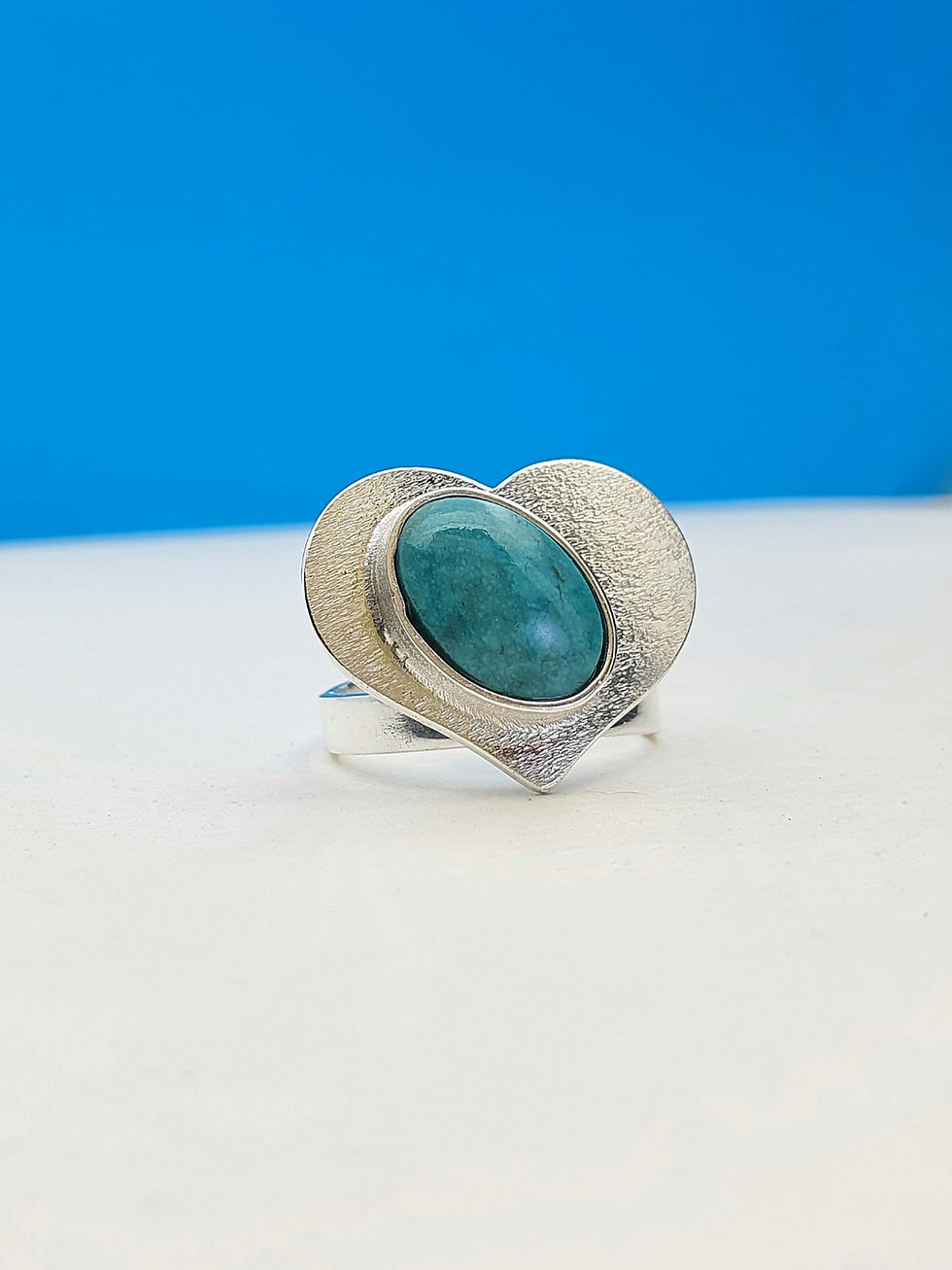 Miniatura: Anillo Corazón Turquesa