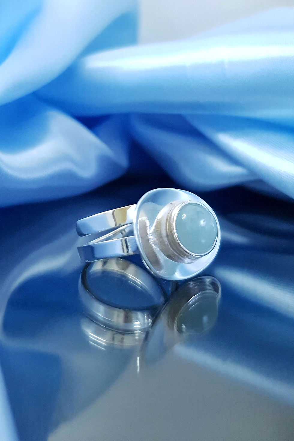 Miniatura: Anillo Reflejos Aguamarina