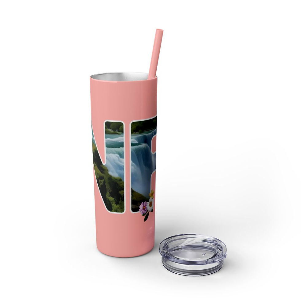 Thumbnail: Skinny Tumbler with Straw, 20oz - Wonder Falls Collection