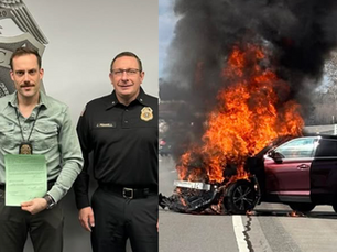 Off-duty Detective Saves Unconscious Driver from Fiery Crash