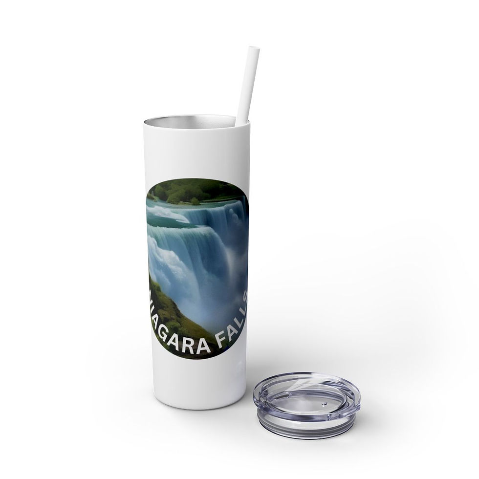 Миниатюра: Skinny Tumbler with Straw, 20oz - Edge of the Falls Collection