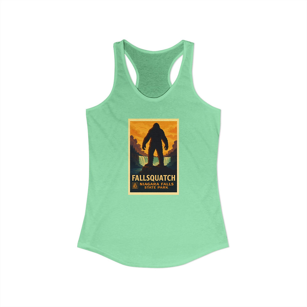 Küçük resim: Ideal Racerback Tank - Fallsquatch - Niagara Legends Collection