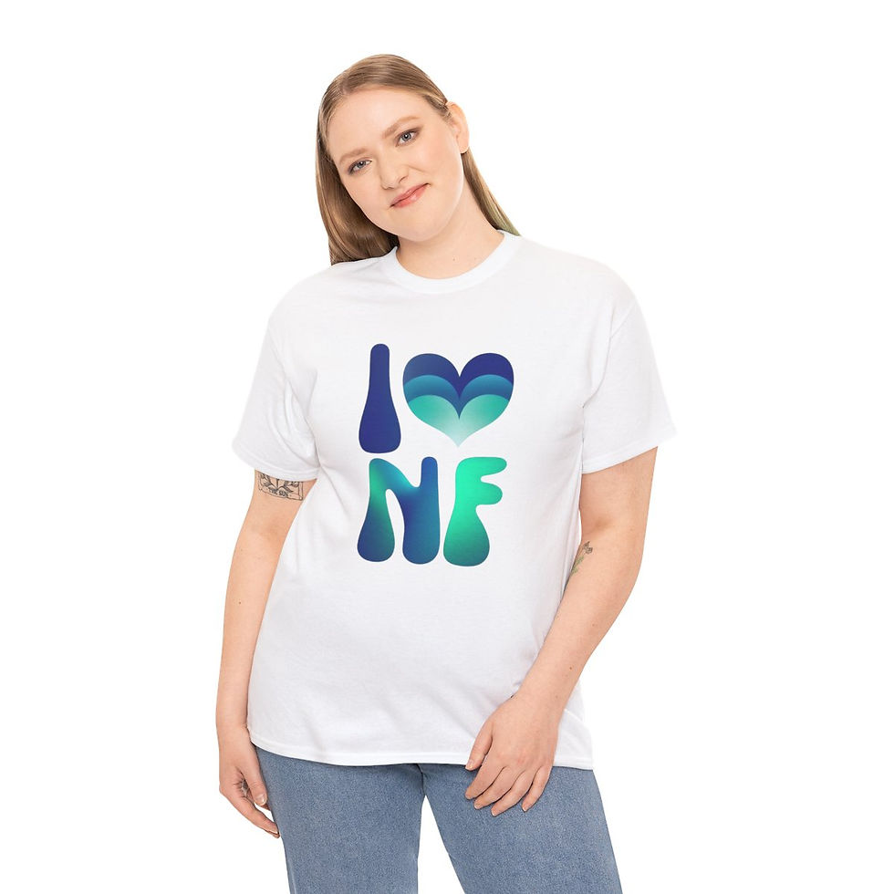 थंबनेल: Adult Unisex Heavy Cotton Tee - I Love Niagara Falls Collection