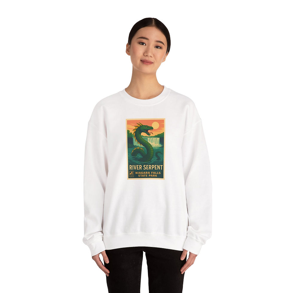 Miniatura: Unisex Adult Crewneck Sweatshirt -River Serpent - Niagara Legends Collection