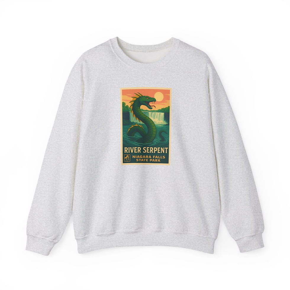 Miniatura: Unisex Adult Crewneck Sweatshirt -River Serpent - Niagara Legends Collection