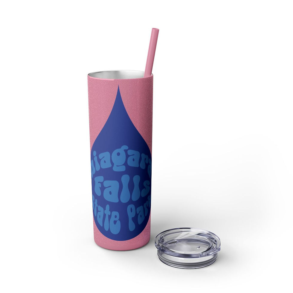 Thumbnail: Skinny Tumbler with Straw, 20oz - Drip Collection