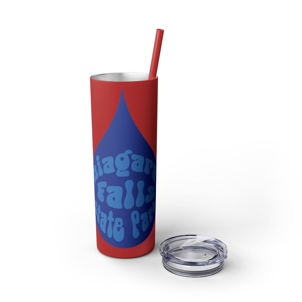Thumbnail: Skinny Tumbler with Straw, 20oz - Drip Collection