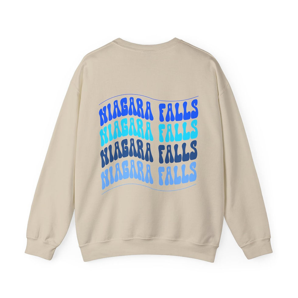 Küçük resim: Unisex Adult Crewneck Sweatshirt - Vibing at Niagara Falls Collection