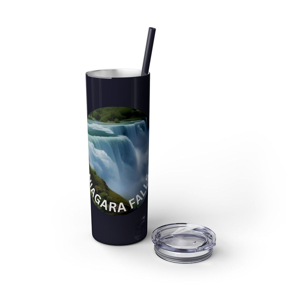 Миниатюра: Skinny Tumbler with Straw, 20oz - Edge of the Falls Collection