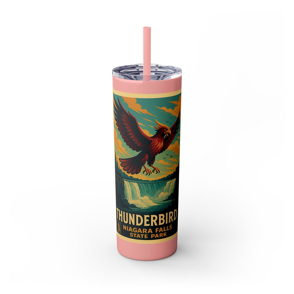 Miniatura: Skinny Tumbler with Straw, 20oz - Thunderbird - Niagara Legends Collection