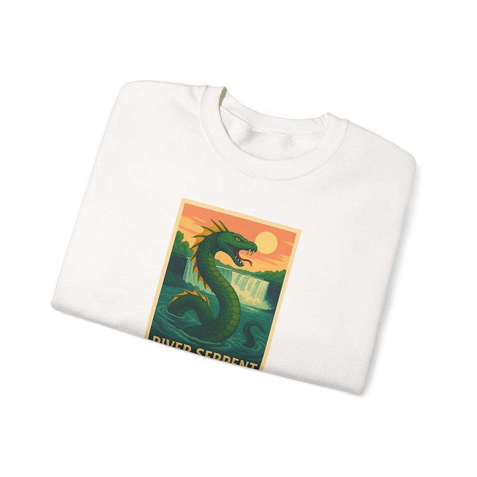 Miniatura: Unisex Adult Crewneck Sweatshirt -River Serpent - Niagara Legends Collection