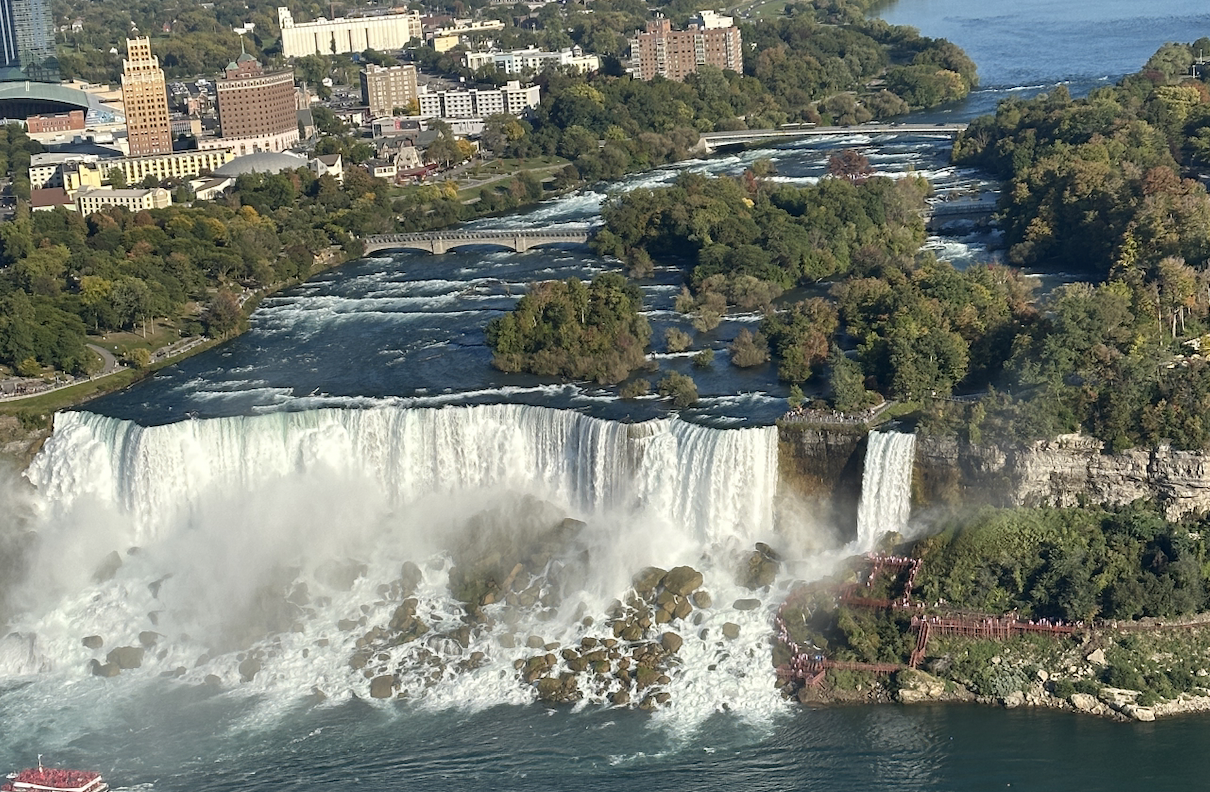 Niagara Falls is the fastest waterfall in the world. Niagara Falls is the fastest waterfall on earth. Niagara Falls U.S. Canada. American Falls Horseshoe Falls.