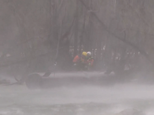 Removal of Ice Boom Pontoon from Niagara Falls' Upper Rapids