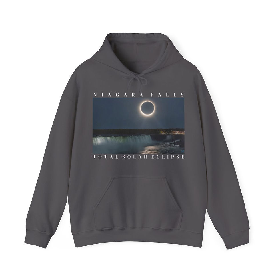 थंबनेल: Niagara Falls Solar Eclipse Unisex Heavy Blend Sweatshirt