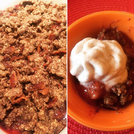 Awesome Recipe Alert: Bacon Berry Peach Crisp