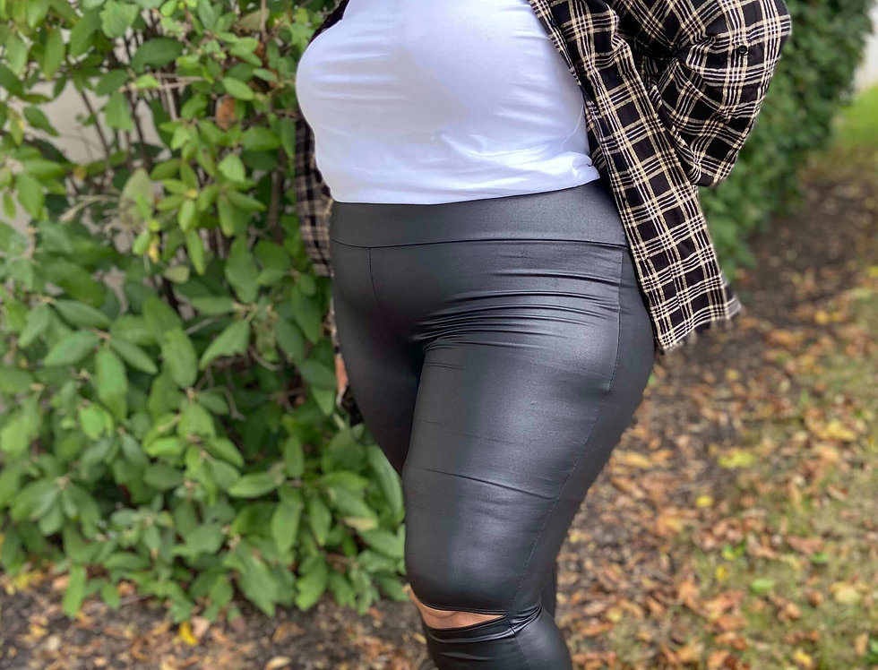Faux leather leggings
