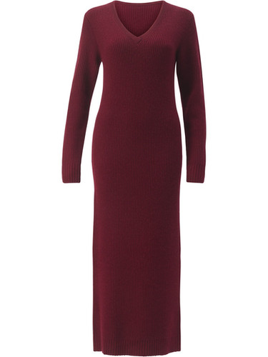 burgundy cashmere dress Long Sleeves Burgundy Lace Prom Dresses, Long Sleeves Wine Red V Neck –  jbydress