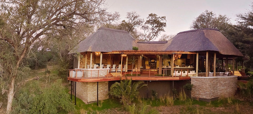Dulini River Main Lodge View from the Sand River, Dulini Private Game Reserve