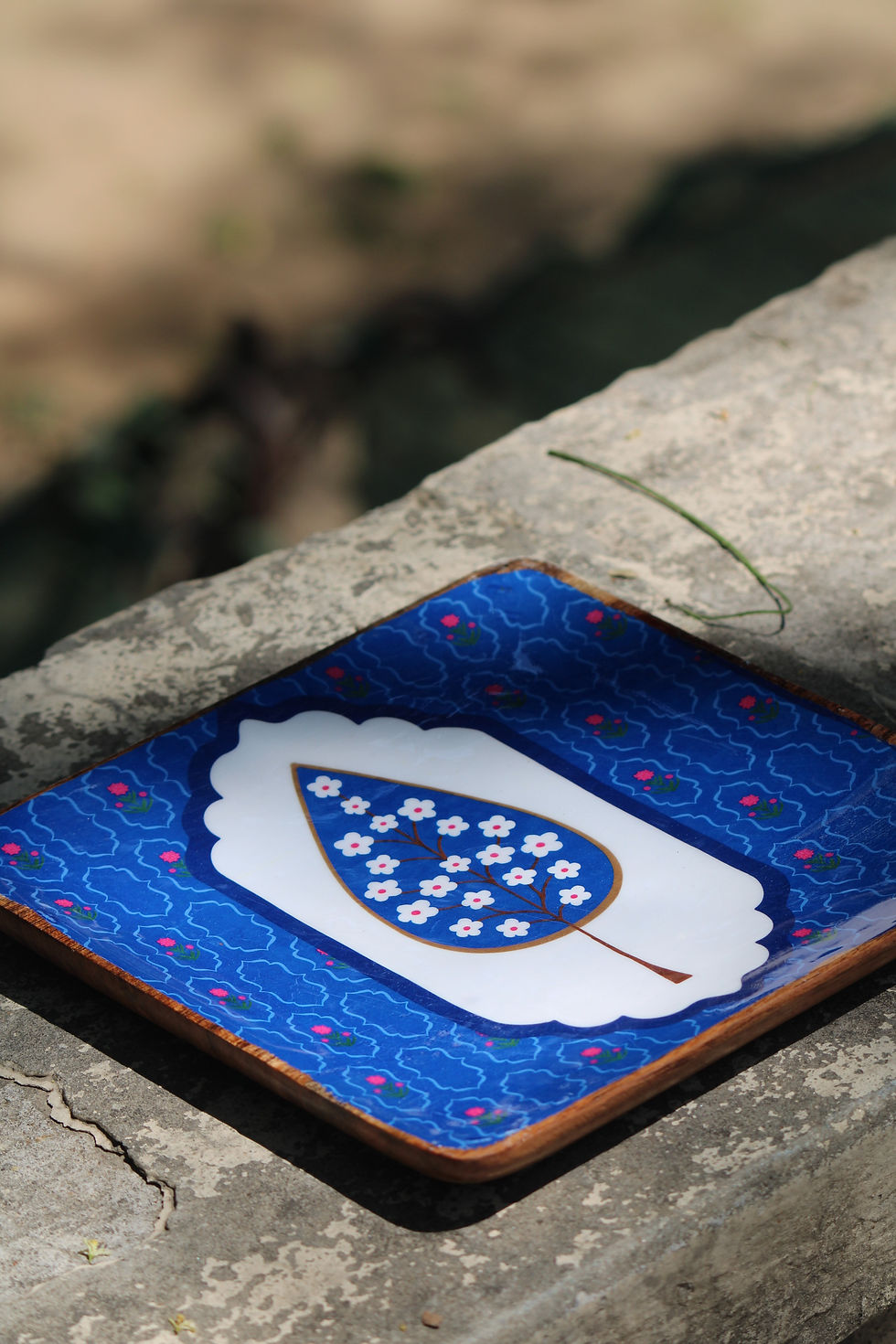 Thumbnail: Morphed Ajrakh Wooden Plate