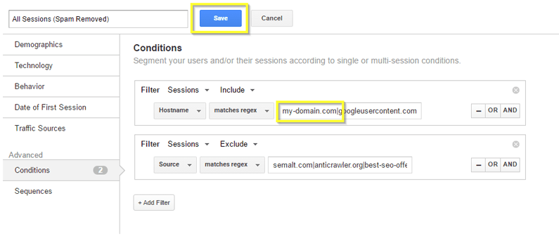 google analytics guide spam domain