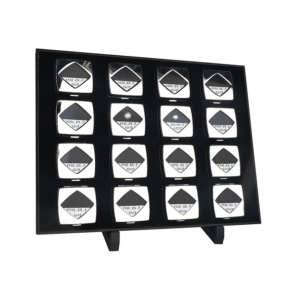 DK21670-16 Premium Diamond Display Box Set – Elegant Metal Gemstone Storage