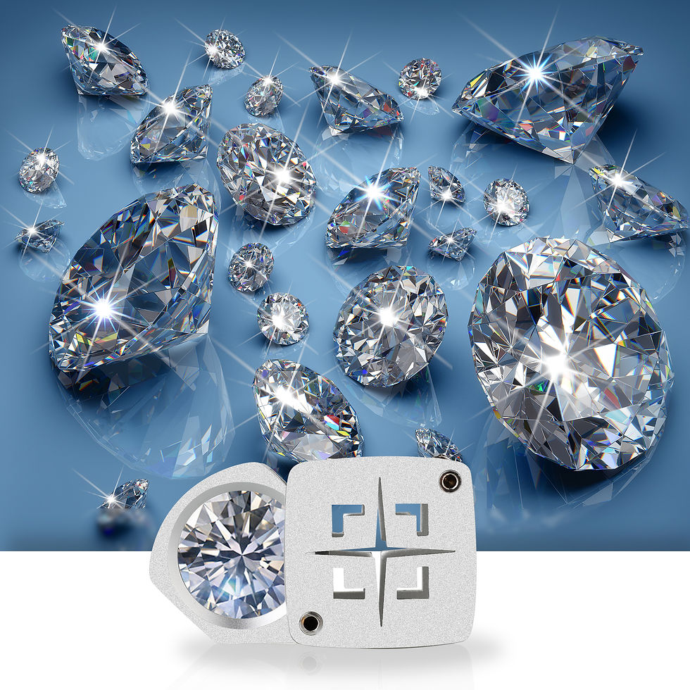 Thumbnail: DK16010-B Patented Star Shape 20.5mm Diamond Loupe – 10x Triplet for Jewelers