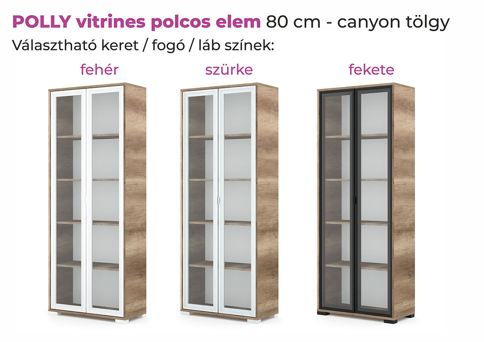 Indexkép: Polly Vitrines Polcos Elem 80 cm-es