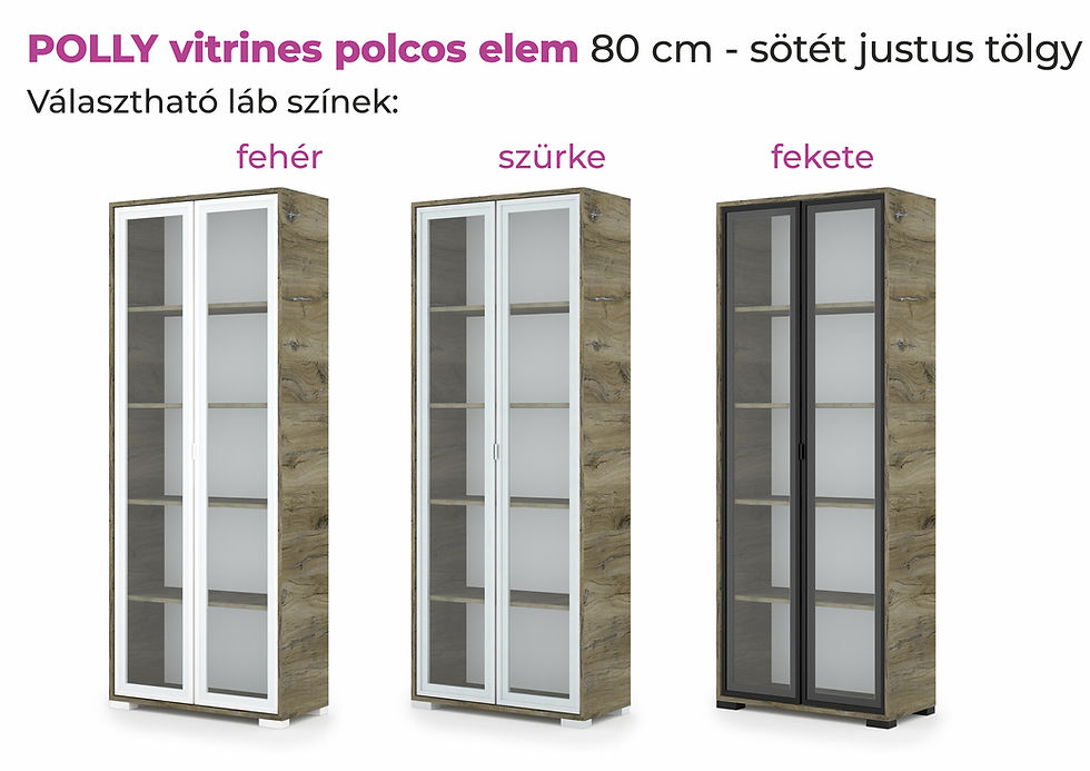Indexkép: Polly Vitrines Polcos Elem 80 cm-es