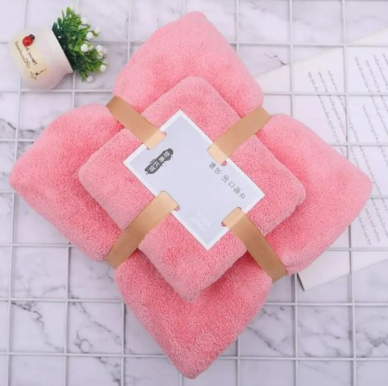 Thumbnail: Fleece Face & Bath Towel Set